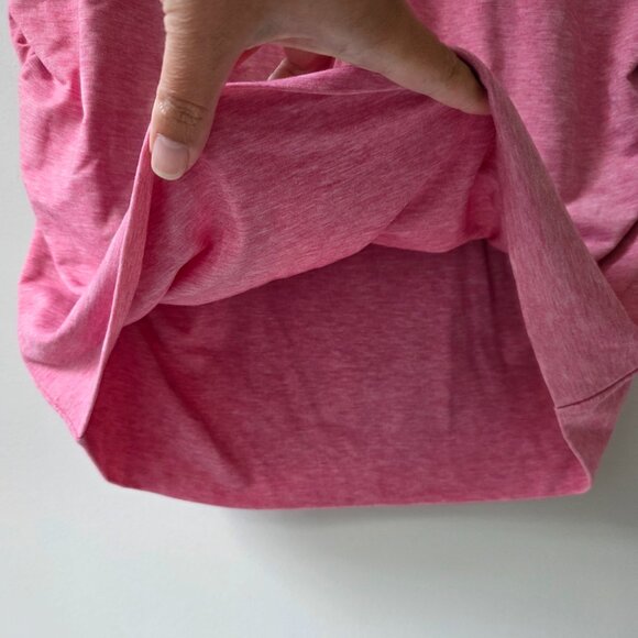 PATAGONIA W's Glorya T Shirt Dress | Small | Pink Ruched 50+ UPF Short Sleeves - Picture 6 of 9